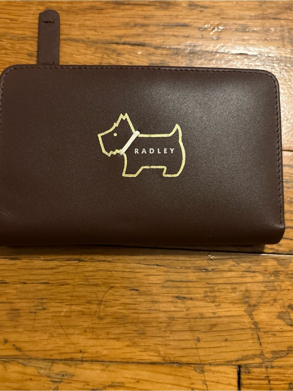 Radley London Coco Brown Leather Bi- Fold Wallet - NWOT Cutecore Dots